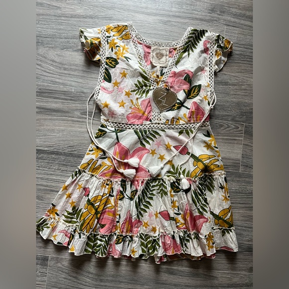 NWT gorgeous floral dress, 100%cotton! - Picture 5 of 9